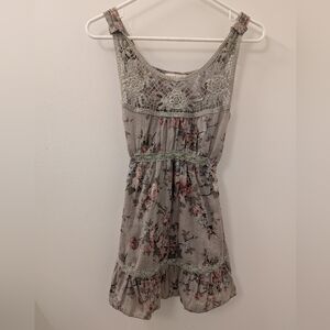 Y2K Floral Lace Babydoll long Tank Top– Mine | Size Small